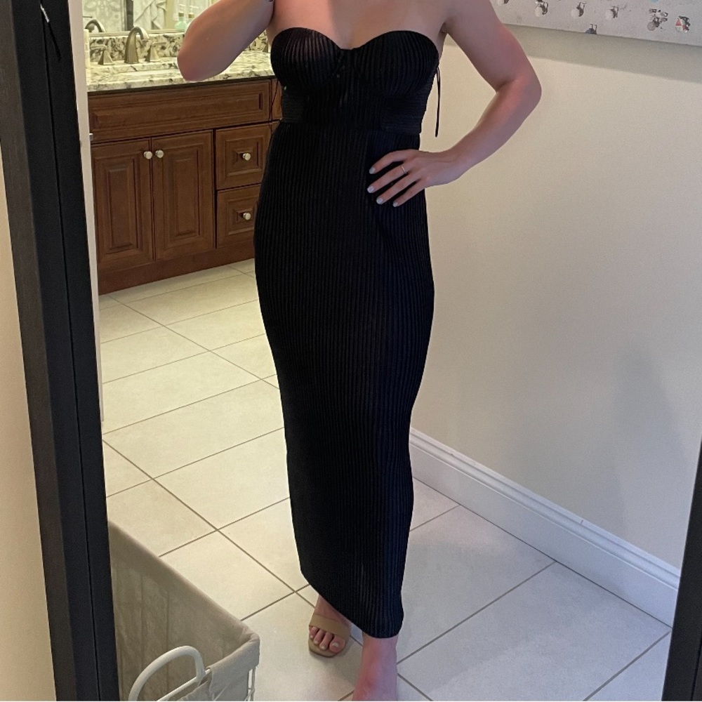 Hello Molly Chase The Satin Maxi Dress Black